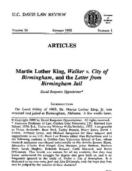 letter from birmingham jail review