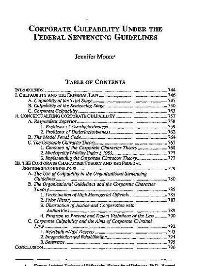 Federal Sentencing Chart