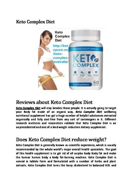 "Keto Complex Diet" by Keto Complex Diet